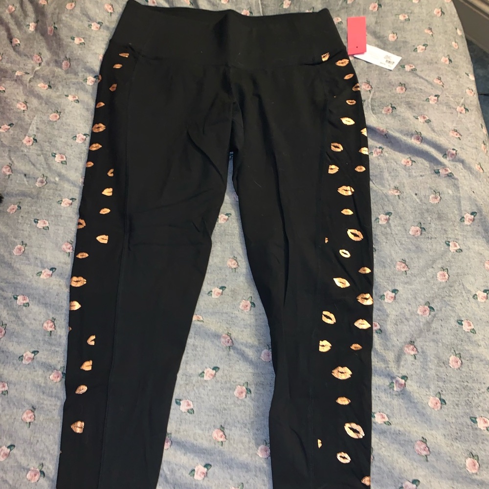 Lane Bryant Workout Pants with Bronze Lips